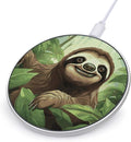Sloths Background Wireless Charger Fast Wireless Charging Pad with USB Cable 10W Anti-Slip Magnetic Wireless Charger Portable Slim Charger Puck Travel Charging Station