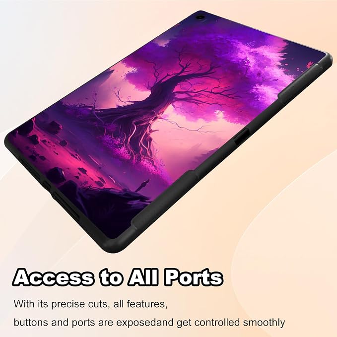Purple Tree In Forest