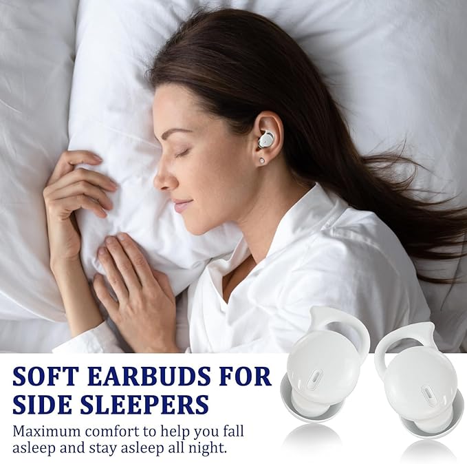 Invisible Sleep HeadphonesSleep Earbuds for Side SleepersSmall Comfortable Fit Noise Blocking Sleeping EarphonesMini Bluetooth 5.3 Wireless Earbuds in-Ear Ear Buds for Sleeping - Green