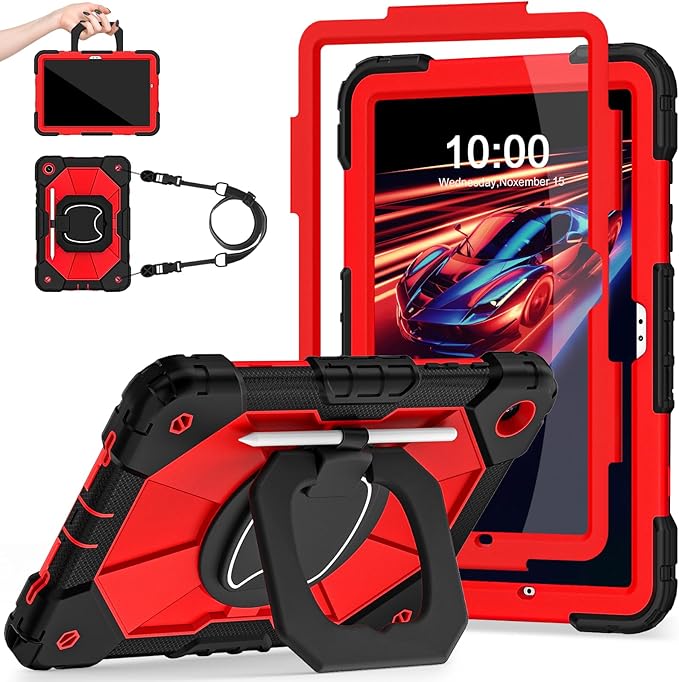 Case for Galaxy Tab A9 Plus Case 11 Inch with Screen Protector/Rotating Stand/Pen HolderMilitary Grade Shockproof Cover for Samsung Galaxy A9+/A9 Plus Tablet Case (SM-X210/X216/X218)
