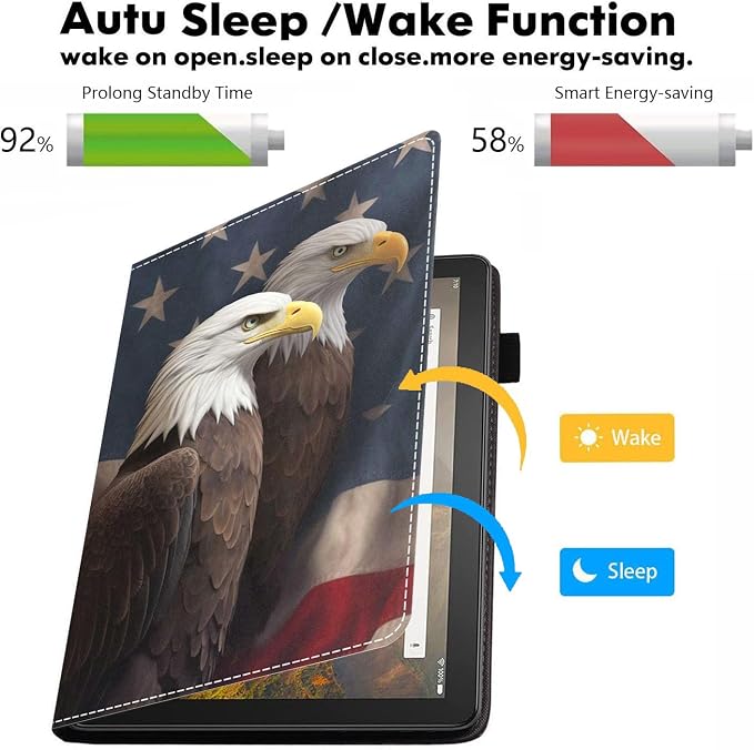 Bald Eagle with American Flag