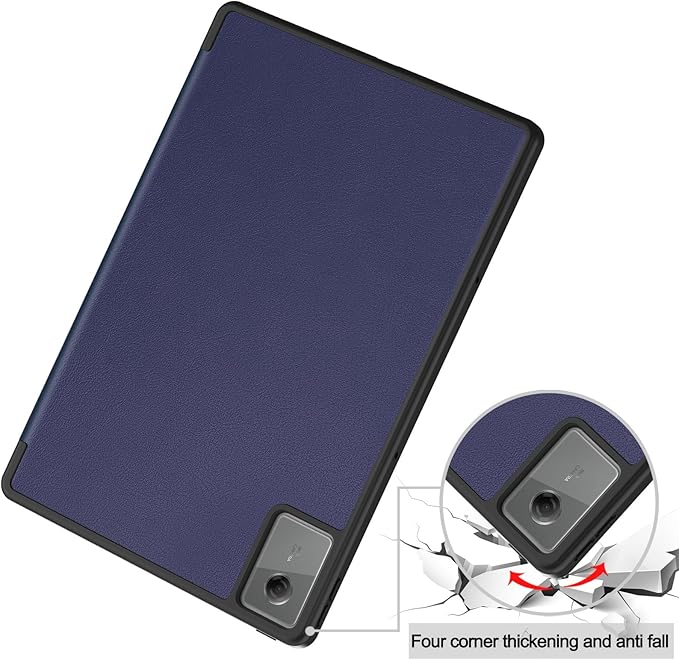 Case for Lenovo Idea Tab Plus 12.1 inch 2025 Model Shockproof Protective Cover with Kickstand Built-in Pen Slot &amp Auto Wake/Sleep Folio Matte TPU Smart Cover -Dark Blue