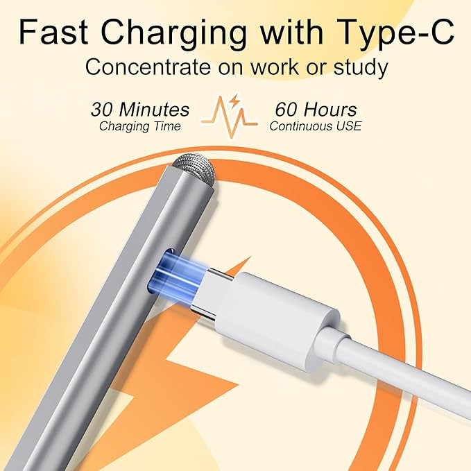 Microsoft Surface Pen Stylus Pro USB-C Fast ChargeSurface Active Stylus 4096 Pressure SensitivityCompatible with Surface Pro11/10/9/8/X/7/6/5/4/3Surface Go4/3/2/1Surface Book/Laptop/Studio