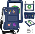 Case for iPad mini 7 (2024) / iPad mini 6 Case (2021) 8.3 inch for Kids Shoulder Strap Kickstand Children Friendly Anti-Scratch Shockproof Bumper Case for iPad mini 6th/7th Lightpurple