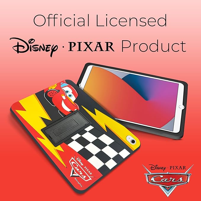 Disney Cars Kids iPad Case - 10.9 Inch Case for iPad 10th Generation (2022) &amp A16 11th Generation 11 inch (2025) - Tablet Cover with Stand Shockproof Silicone Protector