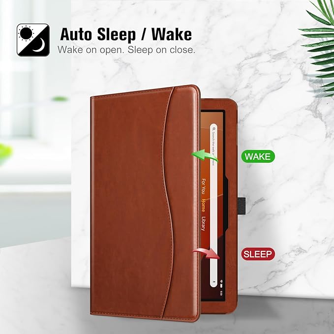 Fintie Case for All-New Amazon Fire HD 10 Tablet (13th/11th Generation 2023/2021 Release) - Multi-Angle Stand Cover with Pocket Auto Wake/Sleep Vintage Brown