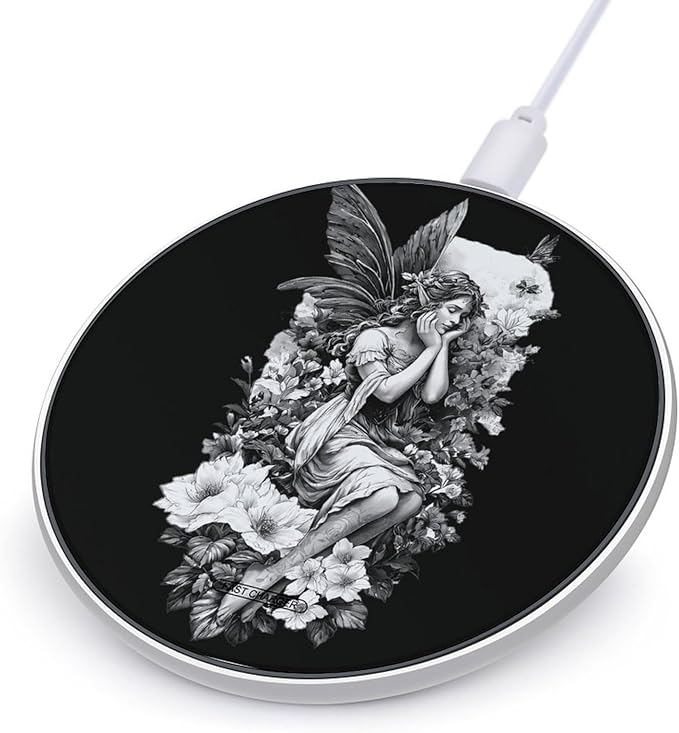 Elfs Fairys Butterflys Florals Phone Charger Magnetic Charging Pad Anti-Slip with USB Cable