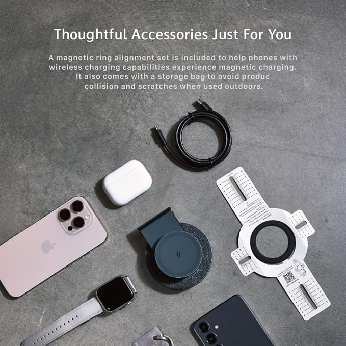 ADAM elements Mag 360 Qi2 3-in-1 Foldable Magnetic Charging Station 15W Fast Wireless Charger for iPhone 17 16 15 14 13 12 Series Apple Watch &amp AirPods