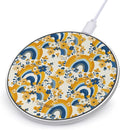Rainbow and Floral Wireless Charger Anti-Slip Wireless Charging Pad Slim Charger Mat for Men Women