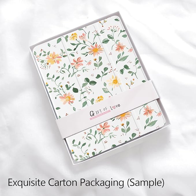 Cute Leaves Floral Flower for iPad Pro 13 Inch Case (M5/M4) 2025/2024 with Pencil Holder Auto Sleep/Wake Leather Soft TPU Back Cover