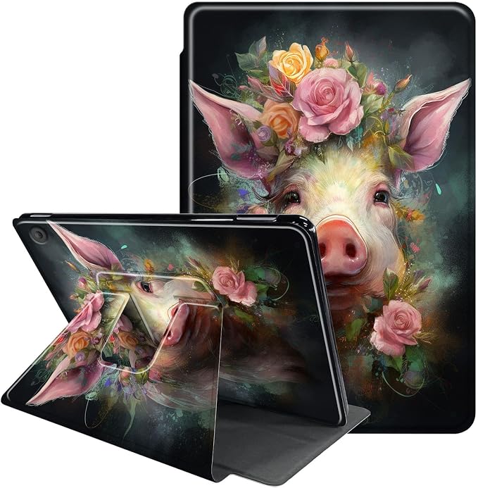 Cute Pink Flower Pig