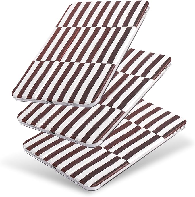case for ipad 11th Generation11 Inch 2025 (A16 Chip) &amp 10th Gen 10.9 Inch 2022 - Slim Scratch-Resistant Hard PC Translucent Back Shell Smart Cover Wake/Sleep FunctionBrown Irregular Stripes