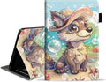 Case for Amazon Kindle Fire HD 8/Fire HD 8 Plus Tablet (12th/10th Generation 2024/2022/2020 Release) - PU Leather Folio Cover with Smart Auto Wake/Sleep Cute Cartoon Wolf