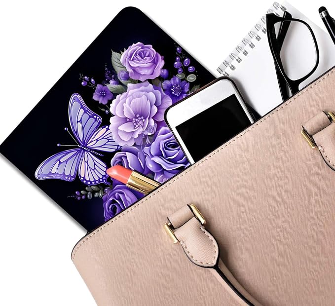 Purple Flowers and Butterfly