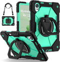 Shoulder Strap Tablet Case for Huawei MatePad Air/Huawei MatePad 11.5 inch Heavy Duty Shockproof Protective Cover with Kickstand Handle Shoulder Strap for Kids Women Man Black Mint Green