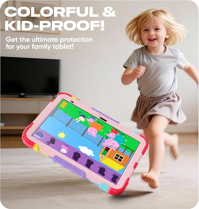 HXCASEAC Kids Case for iPad A16 11th/10th Generation Full Body Protective Design | Foldable Stand | Screen Protector | Pencil Holder Durable for iPad 11th Gen 11 inch / 10th Gen 10.9 inch Camo Red