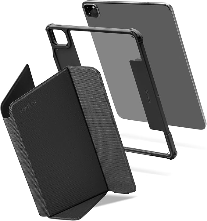 tomtoc iPad Pro Case Ultra Detachable for 11-inch iPad Pro 4th/3rd Gen (M2&ampM1) Protective Case with Airbag Protectors &amp 3 Magnetic Stand Modes Cover Supporting Wireless Apple Pencil Charging