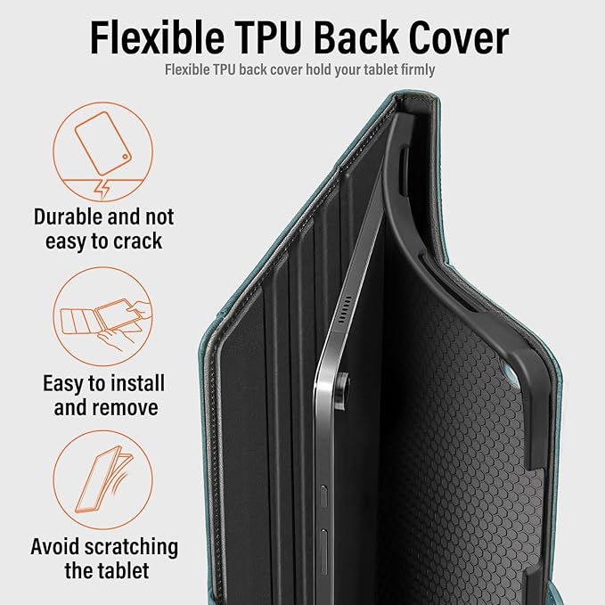 Case for Samsung Galaxy Tab A11+/A11 Plus/A9+ Plus 5G Tablet 11 Inch 2026/2023 (SM-X230/X236/X238/X210/X216/X218u) with PocketMagnetic ClosureMulti Angle CoverAuto Sleep/WakeLake Blue