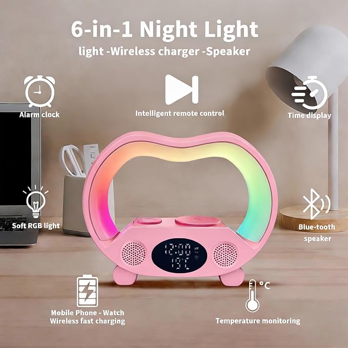 Multifunctional Alarm Clock Zs932 Pink