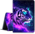 DIGTIALLL Case for Amazon Kindle Fire HD 8 &amp 8 Plus Tablet (12th Generation/10th Generation 2024/2022/2020 Release) PU Leather Smart Protective Cover with Auto Sleep/WakeTiger in Galaxy