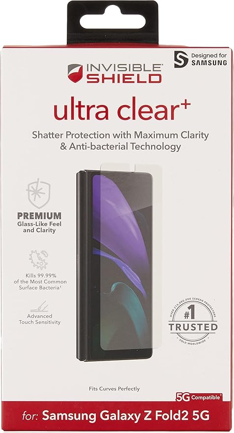 ZAGG InvisibleShield Ultra Clear - Military Grade Film Screen Protector - Made for Samsung Galaxy Fold 2 200206606