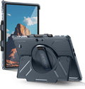 Dexnor for Microsoft Surface Pro 11/10/9 Case 13 inch 2024/2022 Rugged Protective Case with 360° Rotating Hand Strap &amp Large Stand &amp Pen Holder Shockproof Full-Body Cover Blue