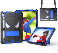 Dteck for iPad A16 Kids Case BoysCute Cartoon Spider Child Friendly Hard Kickstand Cover with Pencil Holder Shoulder Strap Shockproof Rugged Protective 10.9 10 Gen Cool CaseBlack/Blue