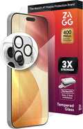 ZAGG Glass+ Screen &amp Camera Lens Protection for iPhone 17 Pro Max - Impact &amp Shatter Protection Full Coverage Scratch &amp Smudge-Resistant Tempered Glass Anti-Reflective Camera Lens Protec