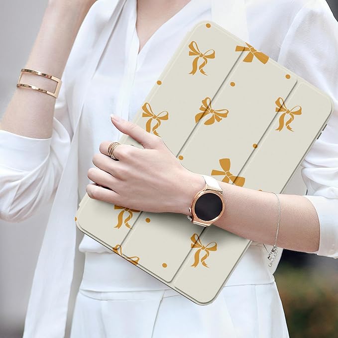 Orange Large Bow - Beige