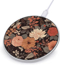 Autumn Beautiful Floral Wireless Charger Fast Wireless Charging Pad with USB Cable 10W Anti-Slip Magnetic Wireless Charger Portable Slim Charger Puck Travel Charging Station