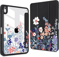 CISSOOK Case for iPad (A16) 11th Generation 11 Inch 2025/iPad 10th Generation 10.9 Inch 2022 Slim Lightweight Stand Cover with Hard Transparent Back Shell with Auto Wake/Sleep Wild Flower