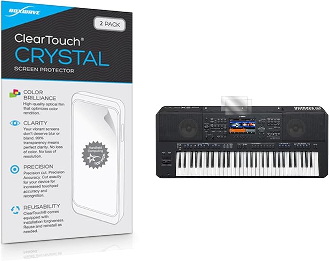 BoxWave Screen Protector Compatible with Yamaha PSR-SX900 - ClearTouch Crystal (2-Pack) HD Film Skin - Shields from Scratches for Yamaha PSR-SX900 Yamaha PSR-SX900 PSR-SX700