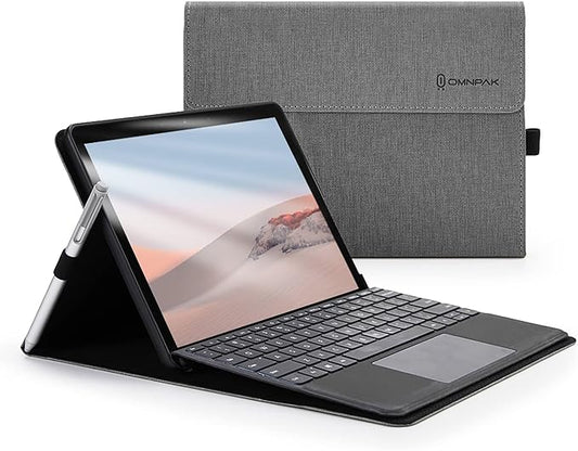 Omnpak Protective Case for Surface Go 4 2023/Go 3 2021/Go 2 2020/Go 2018 with Stylus Holder Multiple Angle Slim Lightweight Cover Compatible with Type Cover Keyboard（Keyboard Not Included）