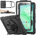 SEYMAC stock Case for Samsung Galaxy Tab A11+ Plus/A9+ Plus 11'' Full-Body Drop Protection Case with Screen Protector Pencil Holder [360° Rotating Hand Strap] &ampStand Black