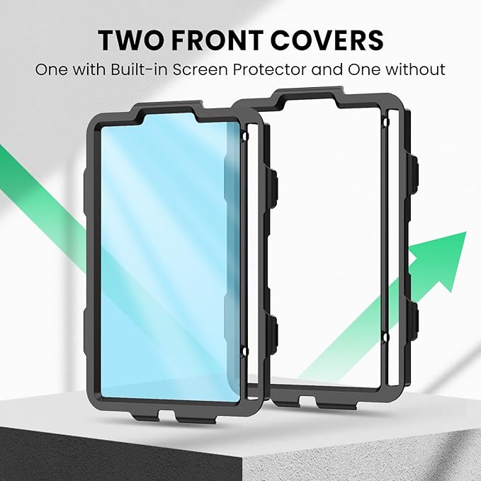 SEYMAC Case for iPad mini 7 (A17 Pro) 2024/ Mini 6 8.3″ Full-Body Shockproof Protective Case with Screen Protector Rotating Stand Hand/Shoulder Strap for iPad mini 7th/ 6th Generation Orange