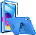 Soke Case for iPad (A16) 11th Generation 11-inch 2025 iPad 10th Generation 10.9-inch 2022 with Built-in Screen Protector and Kickstand Rugged Full Body Protective Cover - Blue