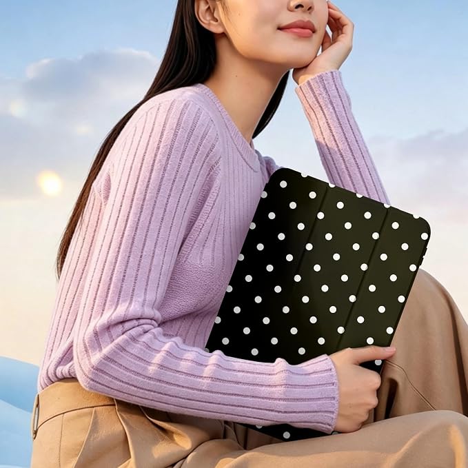 White Polka Dots Black