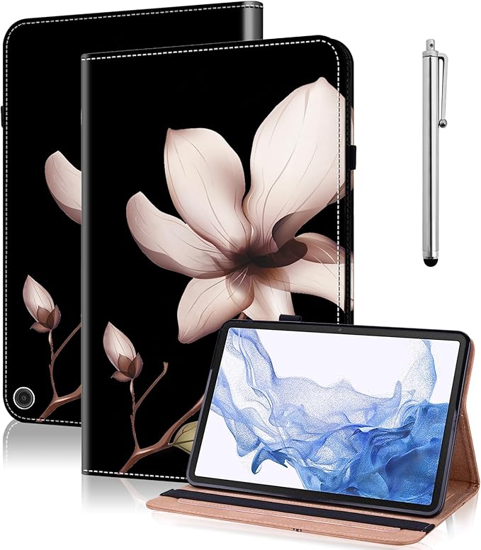 for All-New Kindle Fire HD 10 Tablet Case 13th Generation 2023 Release 10.1 PU Leather Folio Stand Cover with Card Slots for Fire HD10 &amp HD 10 Plus Tablet 2023 - Mandala Flower