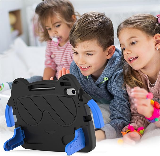 Kids Tablet Case for iPad Pro 10.5 inch 2017Eva Heavy Duty Shockproof Cover with Pencil HolderFolding KickstandTiny Hand Shape Cartoon Case for Children