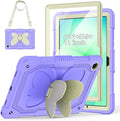 Cover for Samsung Galaxy Tab A11+ Plus/A9+ Plus Case with Screen Protector Galaxy Tab A11+/A9+ 11 inch 2025/2023 Released with Butterfly Stand Shoulder Strap Shockproof case for Kids Girl
