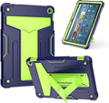 Case for Amazon Fire HD 10 Tablet 10.1 Inch Display (13th Generation 2023 Released) - Heavy Duty Hybrid Kickstand Case Cover + 1 Screen Protector and 1 Random Stylus (Navy Blue/Green)