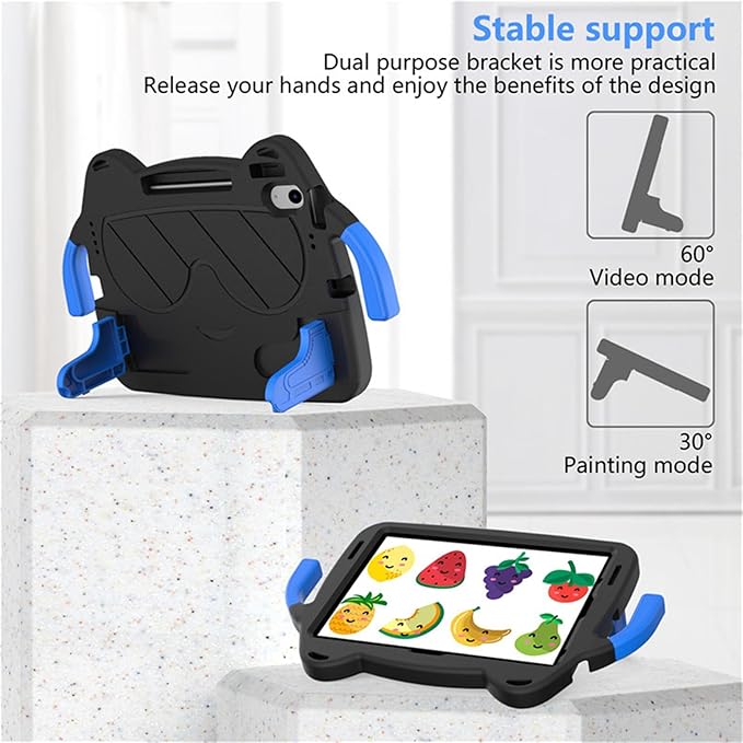 Kids Tablet Case for iPad Pro 10.5 inch 2017Eva Heavy Duty Shockproof Cover with Pencil HolderFolding KickstandTiny Hand Shape Cartoon Case for Children