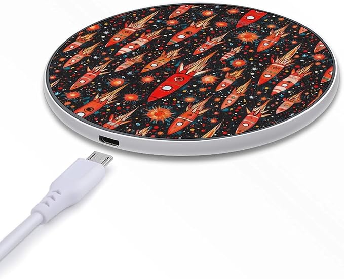 Redspace Rocket Wireless Charger Anti-Slip Wireless Charging Pad Slim Charger Mat for Men Women
