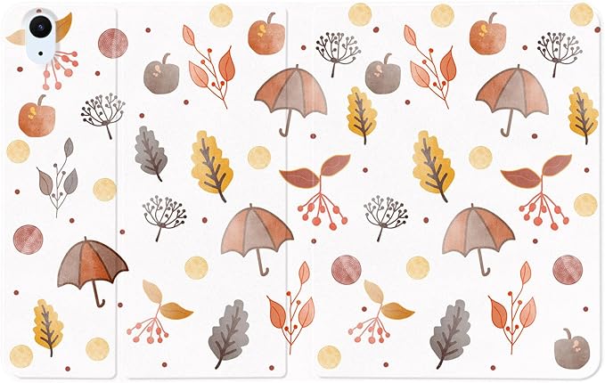 MAYCARI Fall Orange Apples Leaves iPad Case for iPad Air (M2) 2024 13 Inch with Pencil Holder Handmade iPad Air 6th Generation Case Autumn Fine Grained iPad Protecitve Hard Case with Auto Wake/Sleep