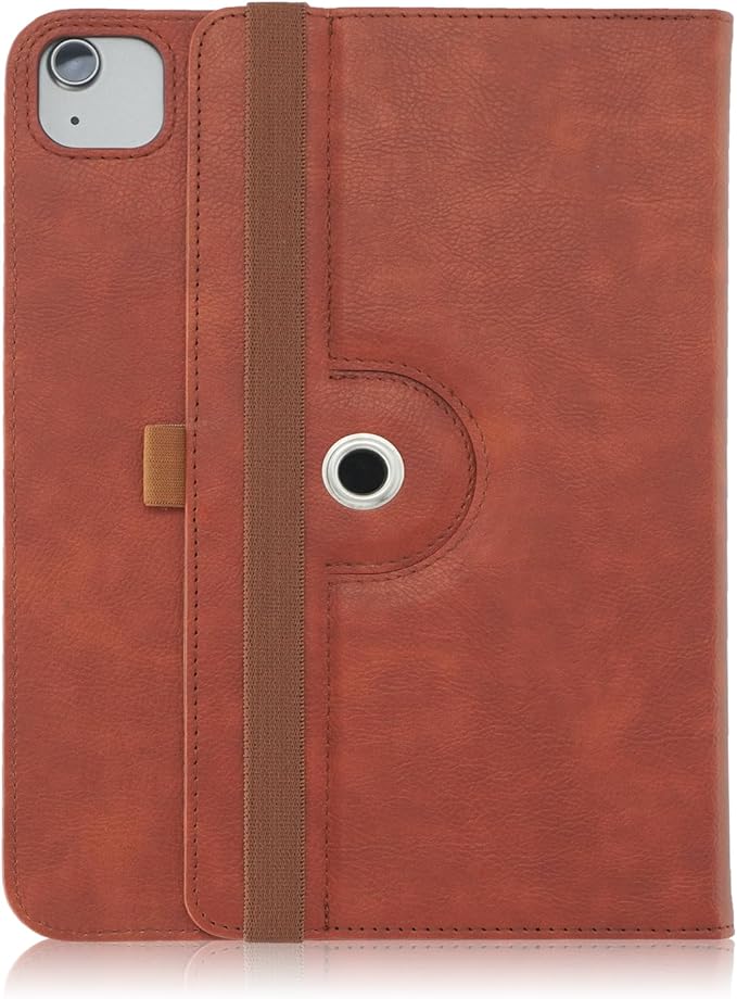 Case Compatible with Tablet iPad Pro 13 inch 7th Generation M4 2024iPad Air 13 inch M2 2024Cover 360° Rotating Stand PU Leather for iPad Pro 12.9 inch 6th/5th /4th/3rd GenBrown