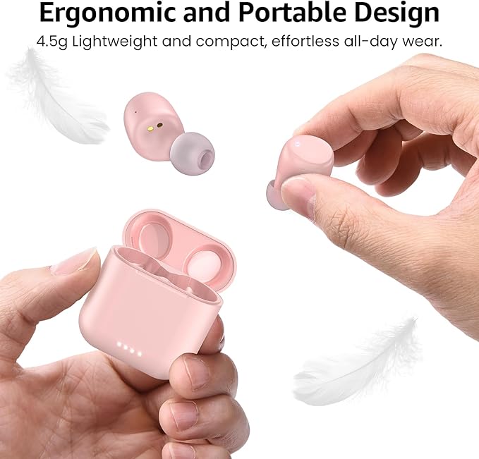 TOZO T6 Wireless Earbuds Bluetooth 5.3 Ear Buds Stereo Sound in Ear Headphones 50 Hours Playtime Wireless Charging Case APP Customizable EQs IPX8 Waterproof Earphones