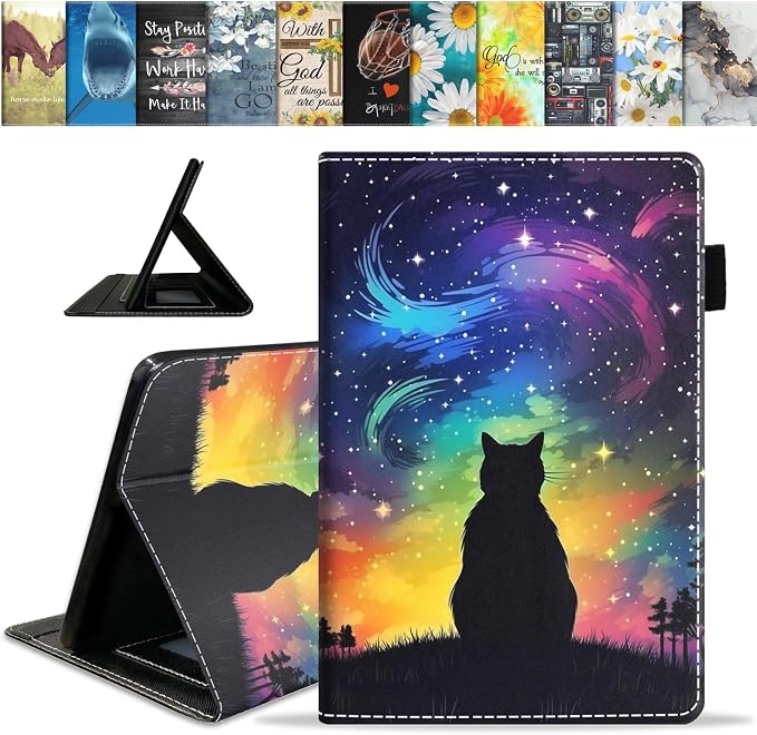 Black Cat Under The Starry Sky