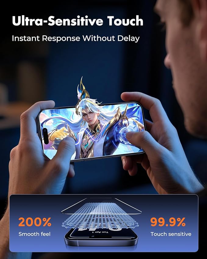 UNBREAKcable 4-Pack Screen Protector for iPhone 17 Pro Double Shatterproof Tempered Glass [Easy Installation Frame] [9H Hardness] [99.99% HD Clear] [Case Friendly] for iPhone 6.3 inch