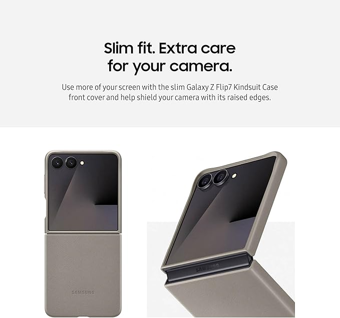 Samsung Galaxy Z Flip7 Kindsuit Phone Case Textured Feel Protective Cover Soft Inner Lining US Version Camel