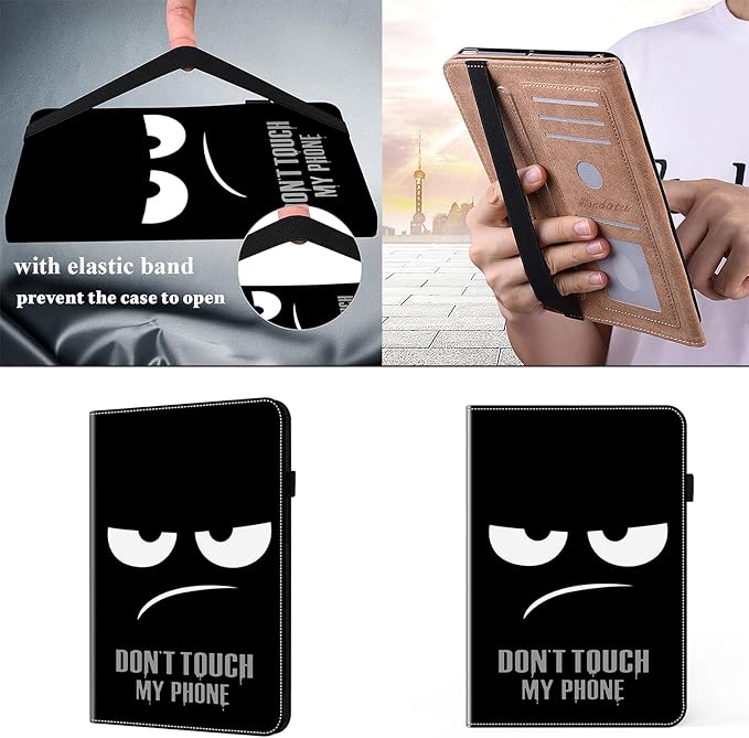 for iPad Air 13 inch Case M3 2025/M2 2024 &amp iPad Pro 12.9 inch Case 6th/5th/4th/3rd Gen (2022/2021/2020/2018) PU Leather Stand Cover with Pencil Holder Auto Sleep/Wake Don't Touch My